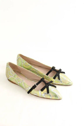 Ballerines Miu Miu Vert en Tissu