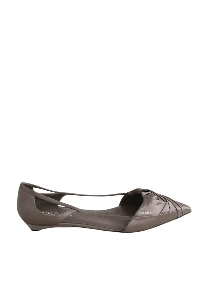 Ballerines Prada Gris en Tissu, taille 41 - Seconde Main