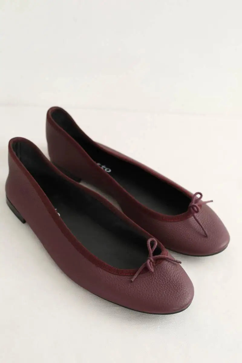 Ballerines Repetto Bordeaux en Cuir