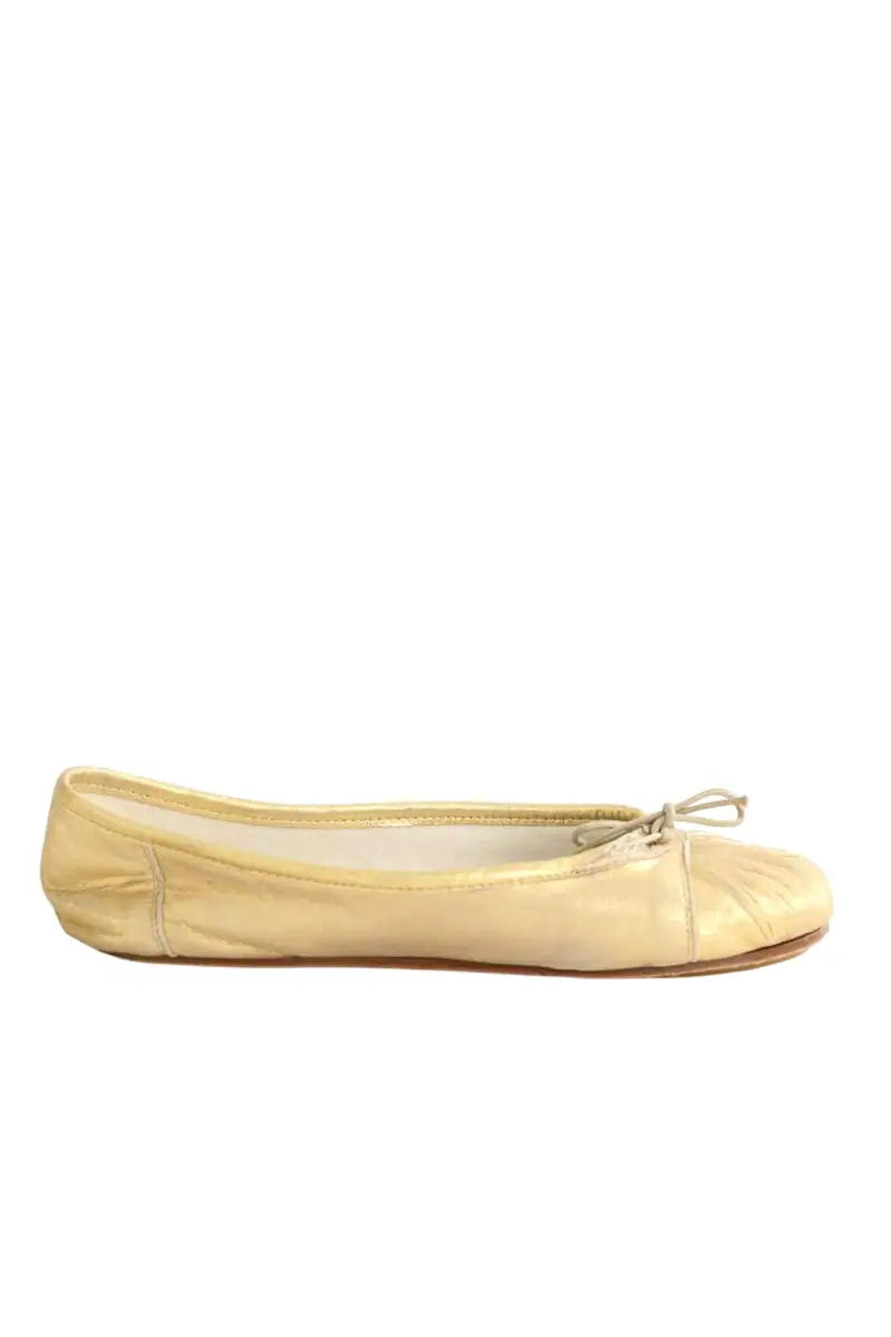 Ballerines Repetto Doré en Cuir, taille 36 - Seconde Main