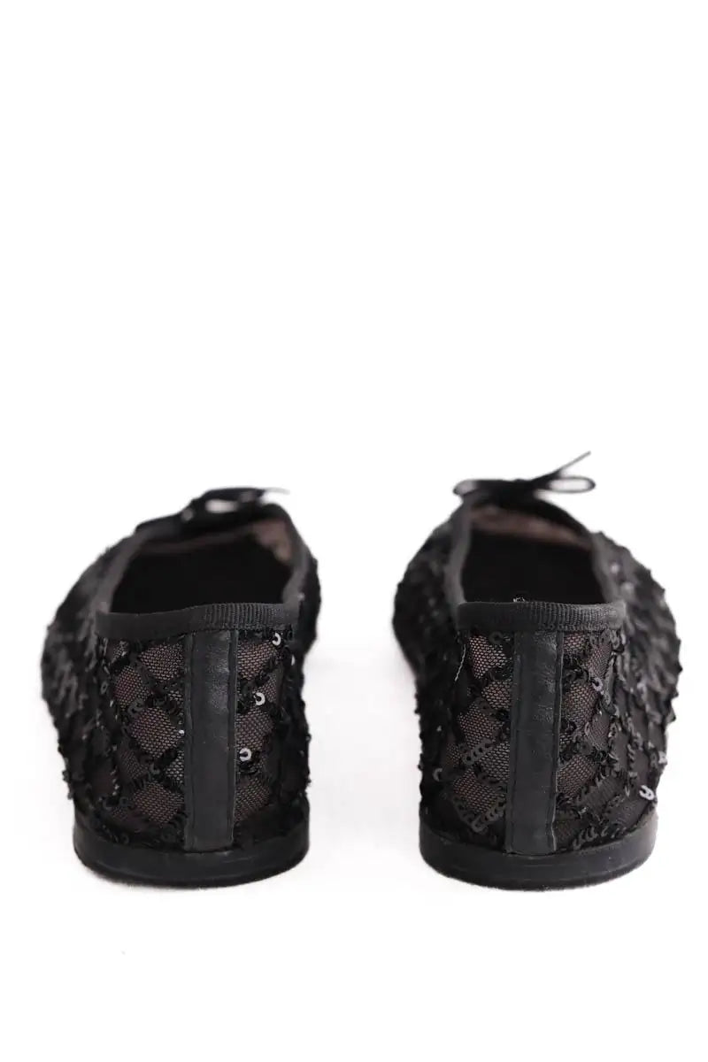 Ballerines Repetto Noir en Paillettes