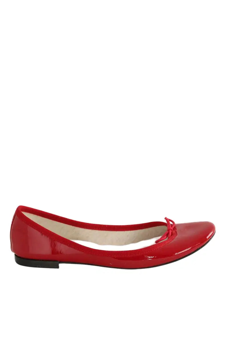 Ballerines Repetto Rouge en Cuir verni, taille 37 - Seconde Main