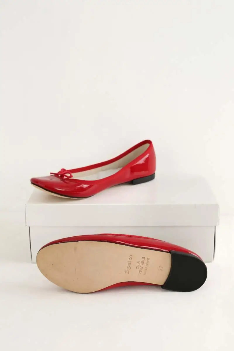 Ballerines Repetto Rouge en Cuir verni