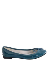 Ballerines Repetto Vert en Cuir verni, taille 37 - Seconde Main
