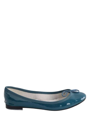 Ballerines Repetto Vert en Cuir verni, taille 37 - Seconde Main