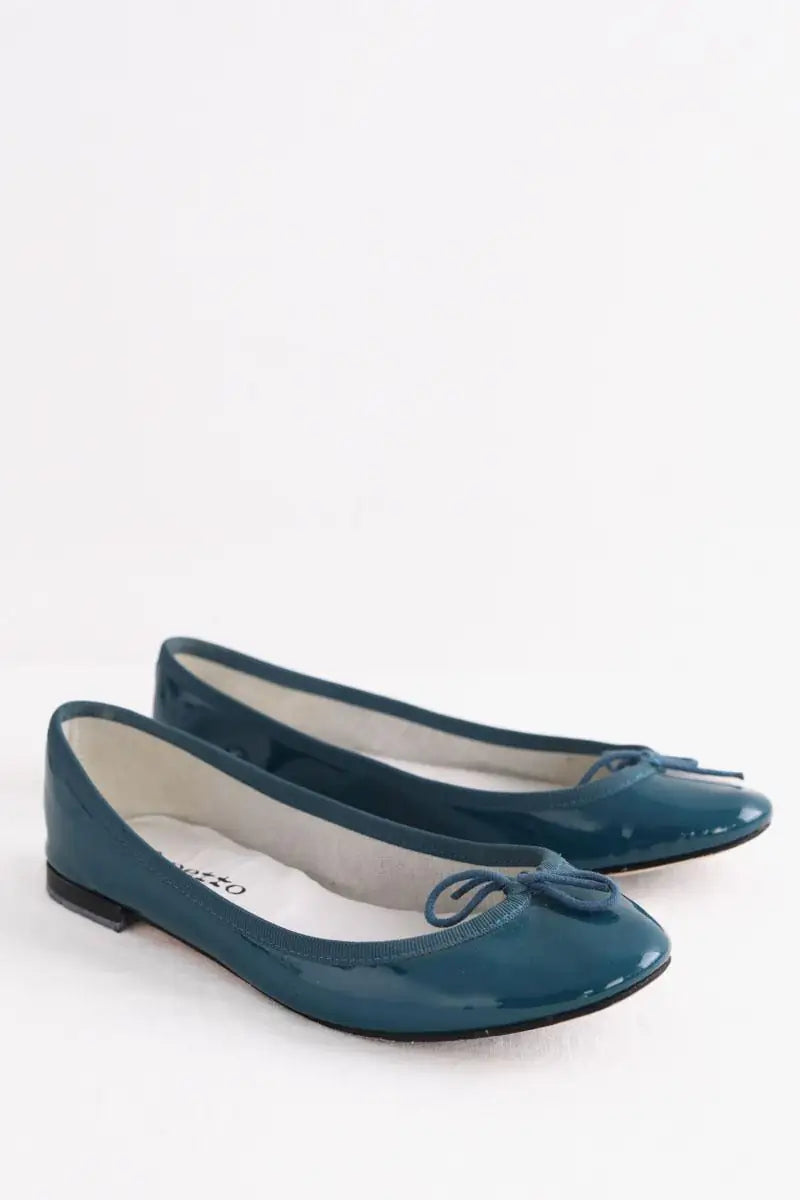 Ballerines Repetto Vert en Cuir verni