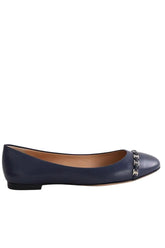 Ballerines Salvatore Ferragamo Marine en Cuir, taille 38 - Seconde Main