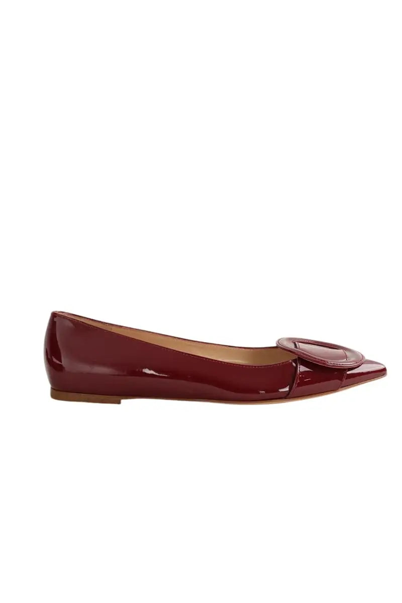 Ballerines Sergio Rossi Bordeaux en Cuir verni, taille 41 - Seconde Main