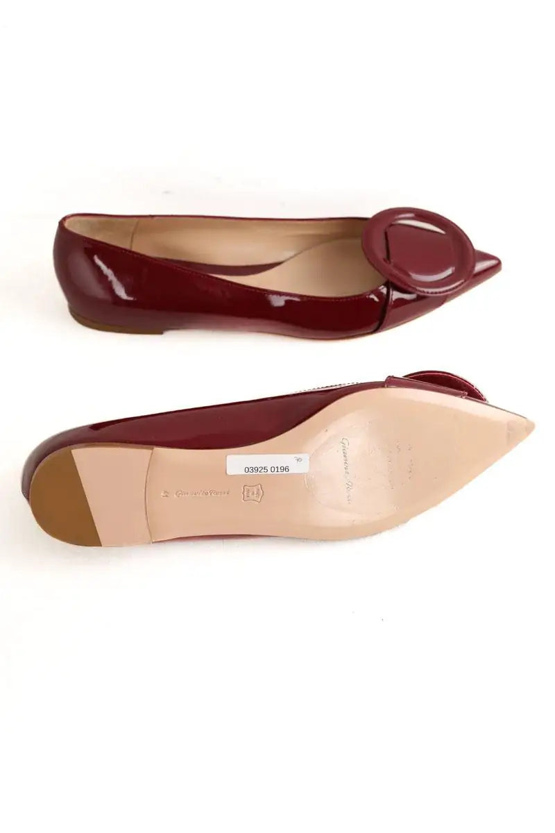 Ballerines Sergio Rossi Bordeaux en Cuir verni