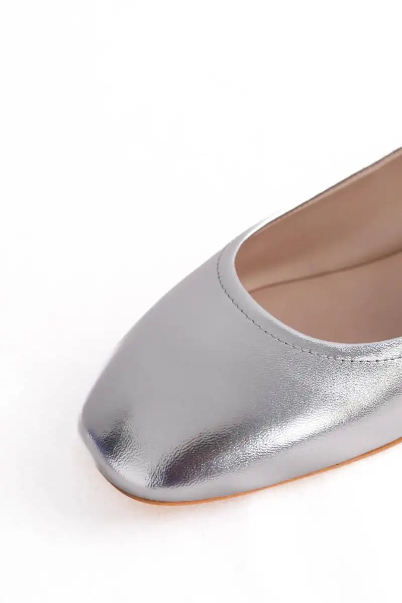 Ballerines Stuart Weitzman Argent en Cuir
