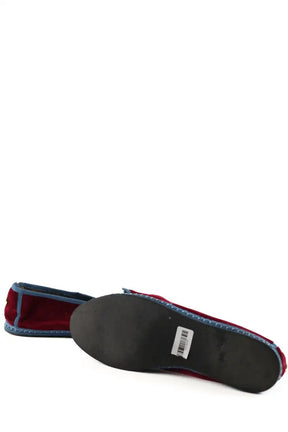 Ballerines Sveti Stefan Bordeaux en Velours