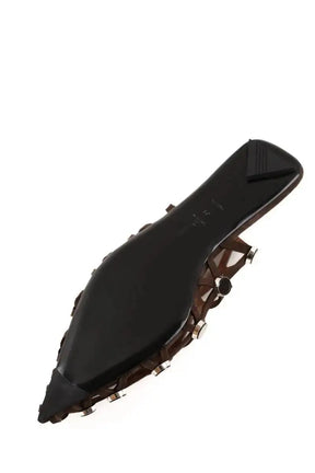 Ballerines The Attico Slingback grid en daim à ornaments Marron en Daim