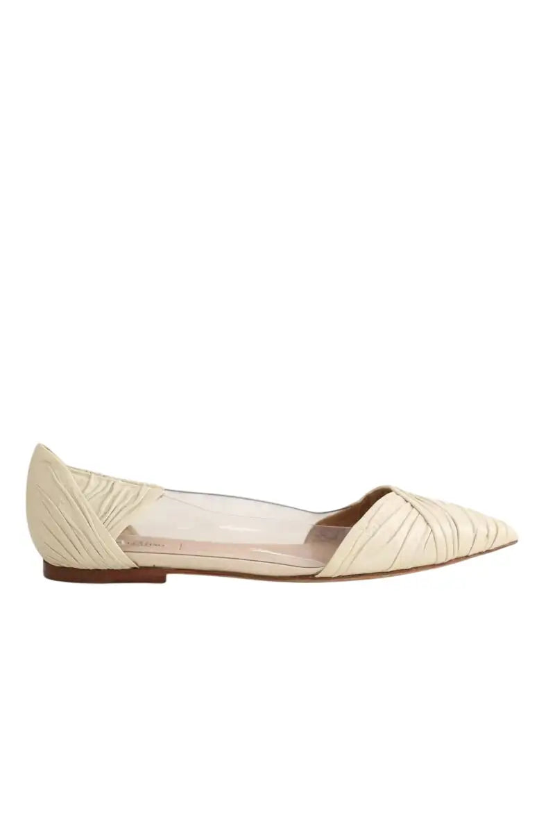 Ballerines Valentino Ecru en Cuir, taille 41 - Seconde Main