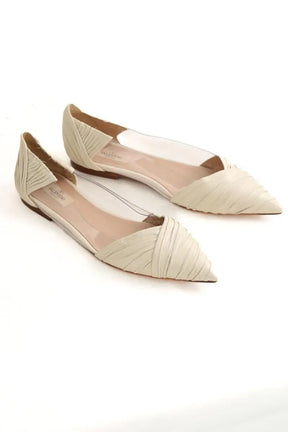 Ballerines Valentino Ecru en Cuir