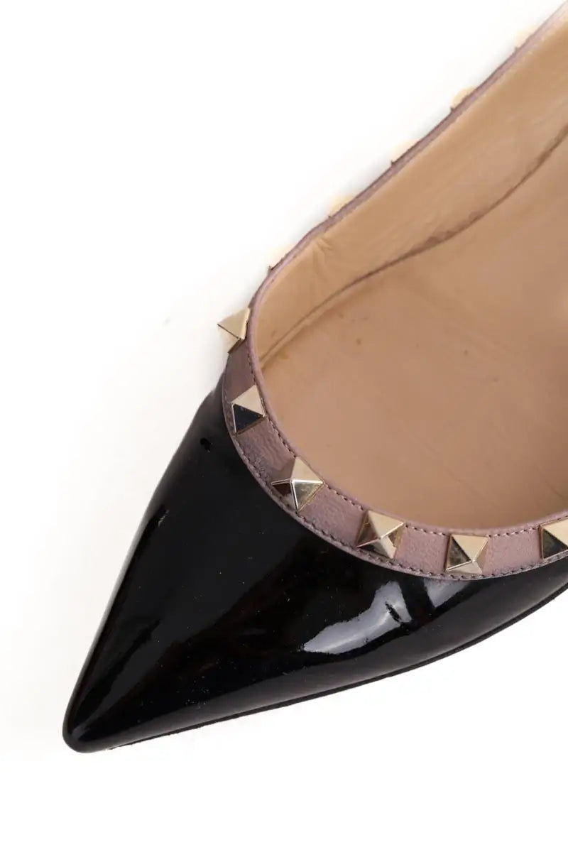 Ballerines Valentino Noir en Cuir verni