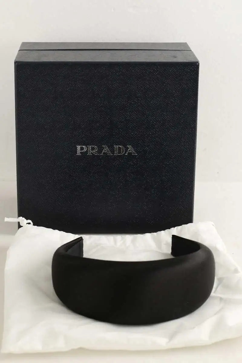 Bandeau Prada Noir en Tissu
