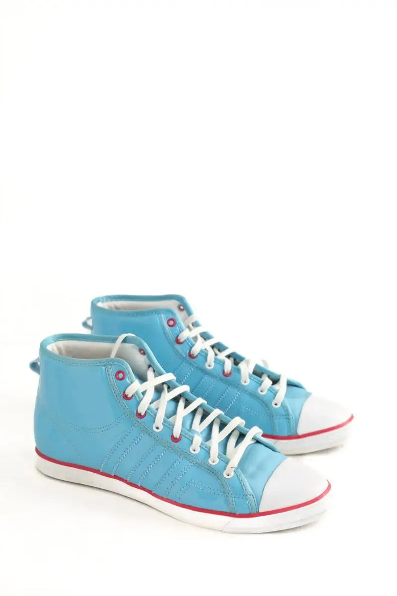 Baskets Adidas Bleu en Cuir verni