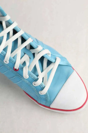Baskets Adidas Bleu en Cuir verni