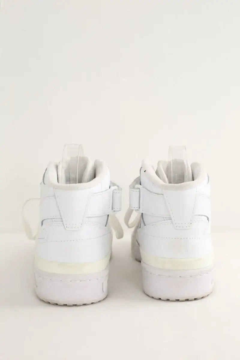 Baskets Adidas Forum Mid Blanc en Cuir