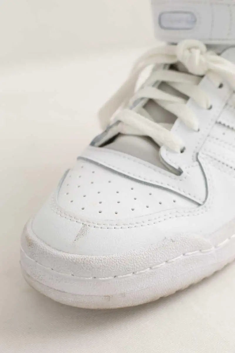Baskets Adidas Forum Mid Blanc en Cuir