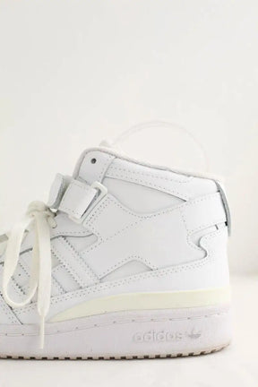 Baskets Adidas Forum Mid Blanc en Cuir