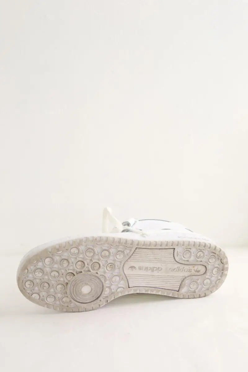 Baskets Adidas Forum Mid Blanc en Cuir