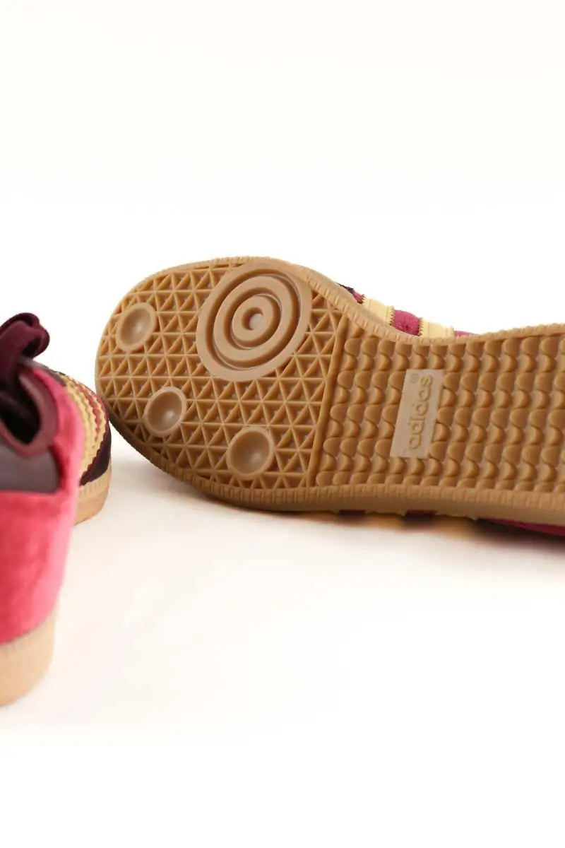 Baskets Adidas Samba Bordeaux en Velours