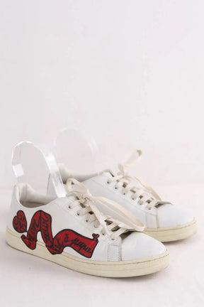 Baskets Alaïa Blanc en Cuir