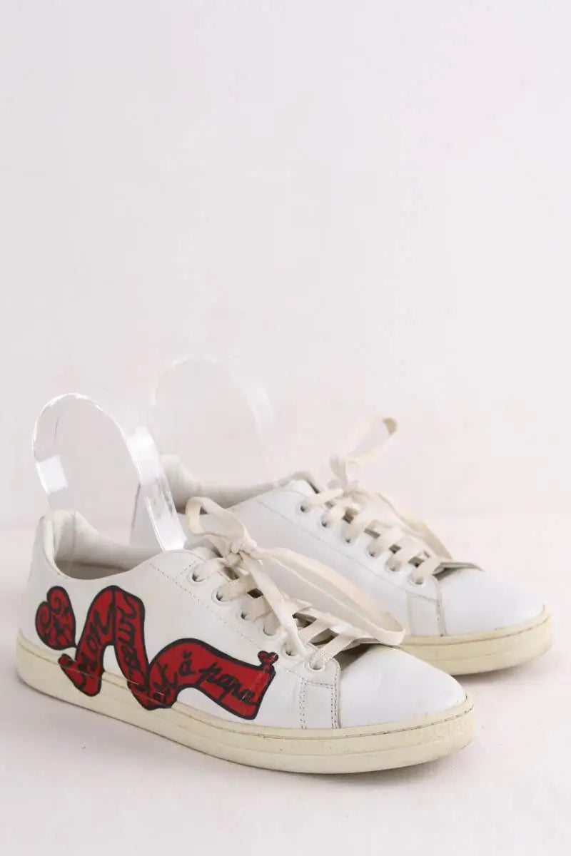 Baskets Alaïa Blanc en Cuir