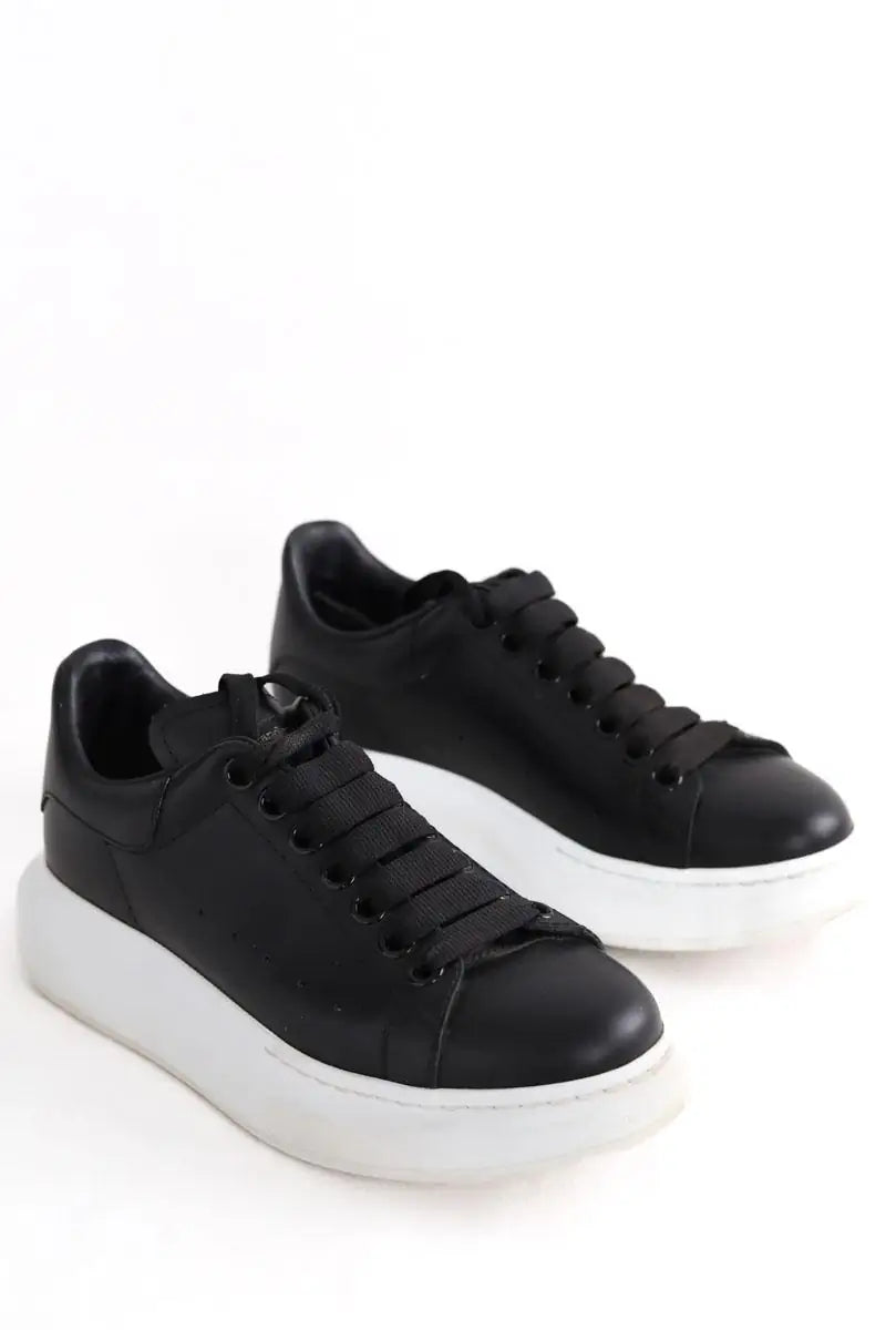 Baskets Alexander McQueen Oversized Sneakers  Noir en Cuir