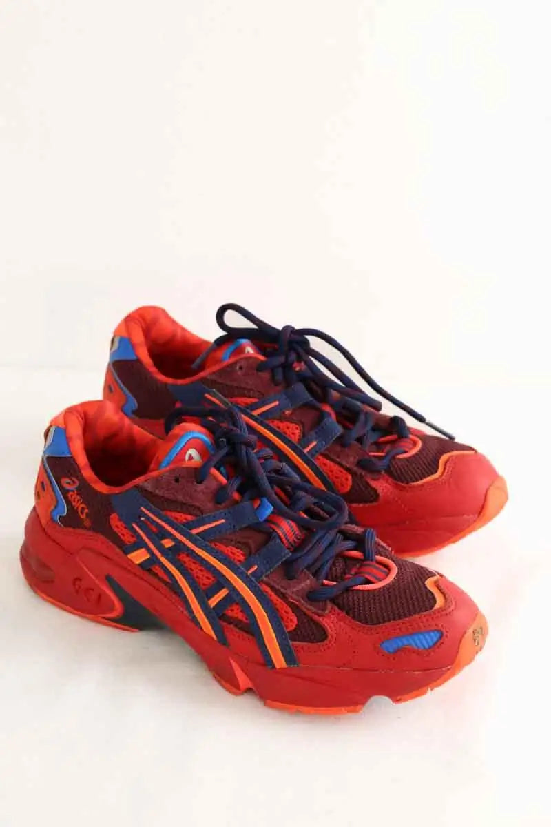 Baskets Asics Rouge en Daim