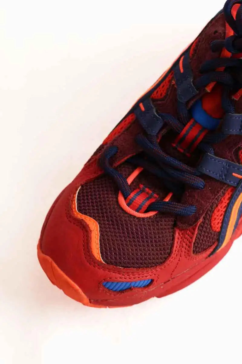 Baskets Asics Rouge en Daim