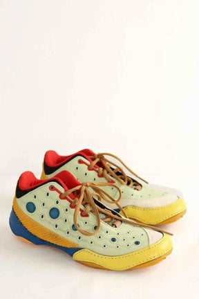 Baskets Asics Vert en Cuir