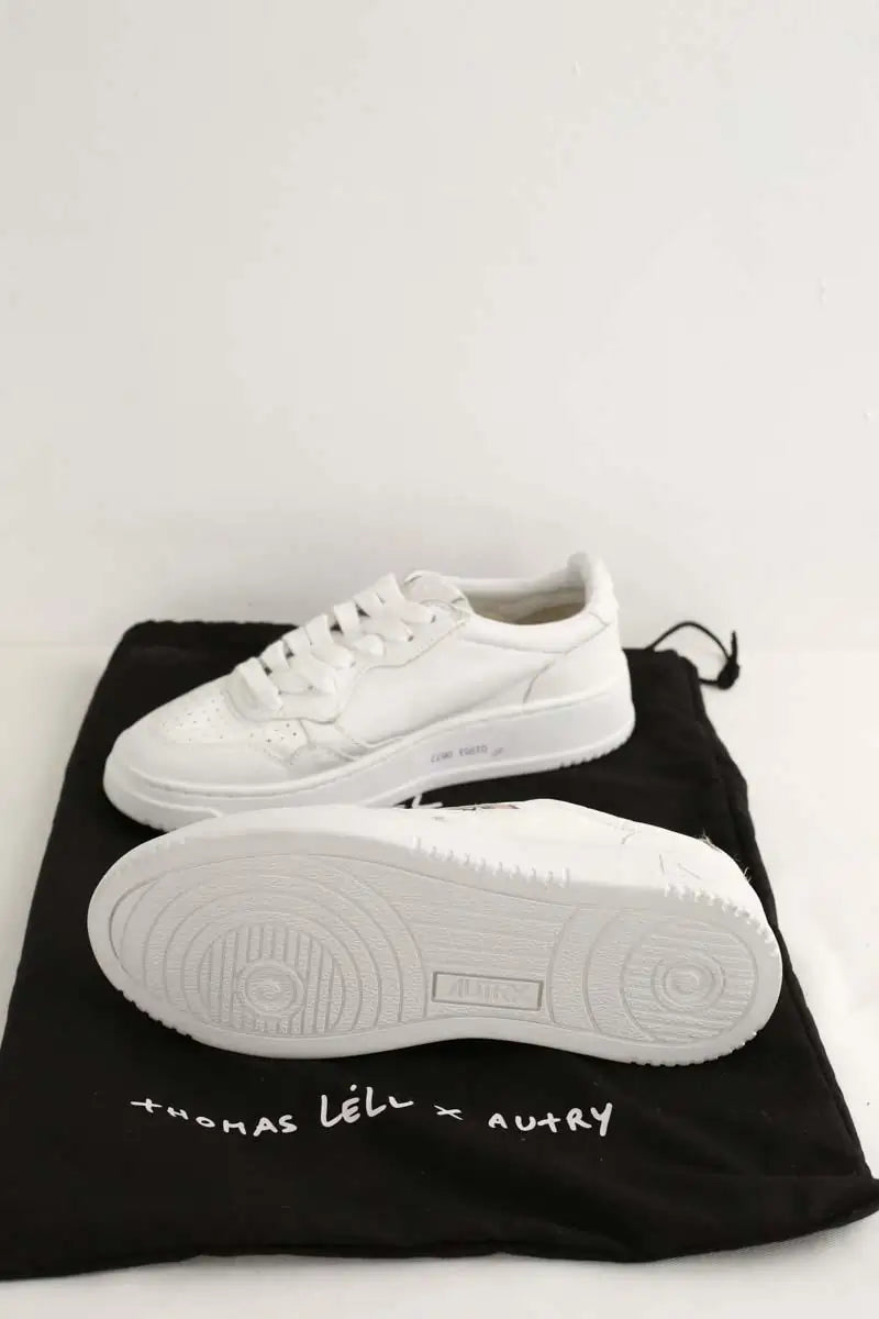 Baskets Autry Thomas Lélu X Autry Blanc en Cuir