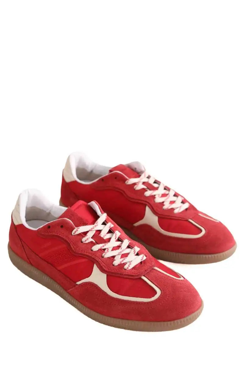 Baskets basses Alohas Rouge en Daim