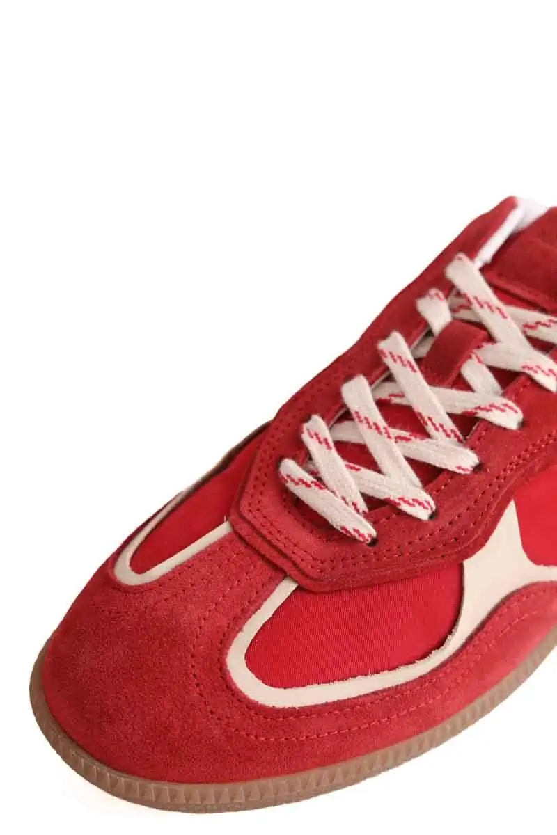 Baskets basses Alohas Rouge en Daim