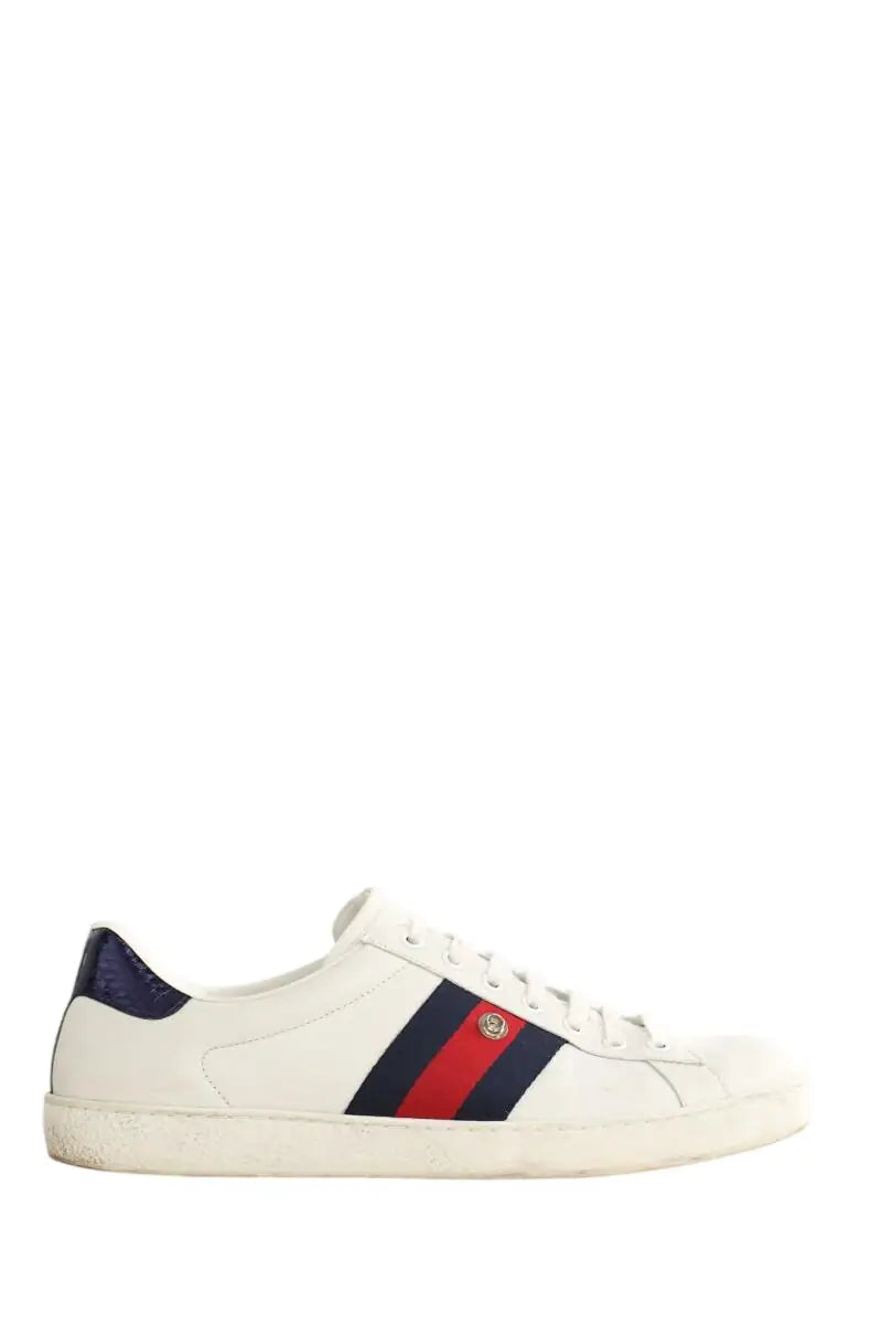 Baskets basses Gucci Blanc en Cuir, taille 42 - Seconde Main