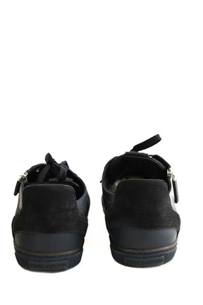 Baskets basses Louis Vuitton sneakers aventure zip up damier cobalt Marine en Cuir