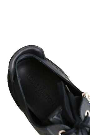 Baskets basses Louis Vuitton sneakers aventure zip up damier cobalt Marine en Cuir