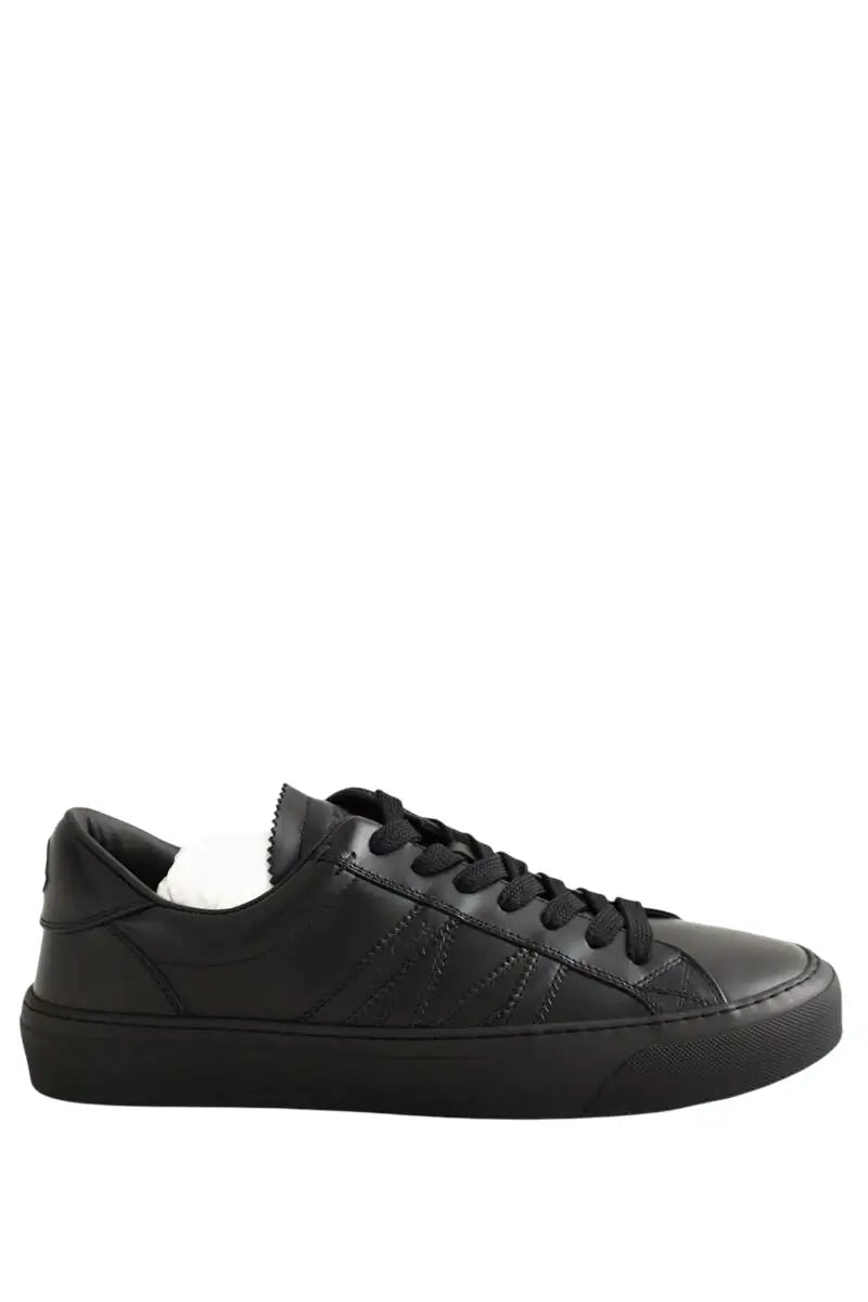 Baskets basses Moncler Noir en Cuir, taille 43 - Seconde Main