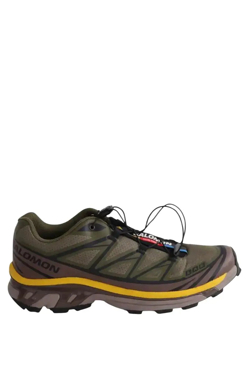 Baskets basses Salomon Kaki en Tissu, taille 42 - Seconde Main