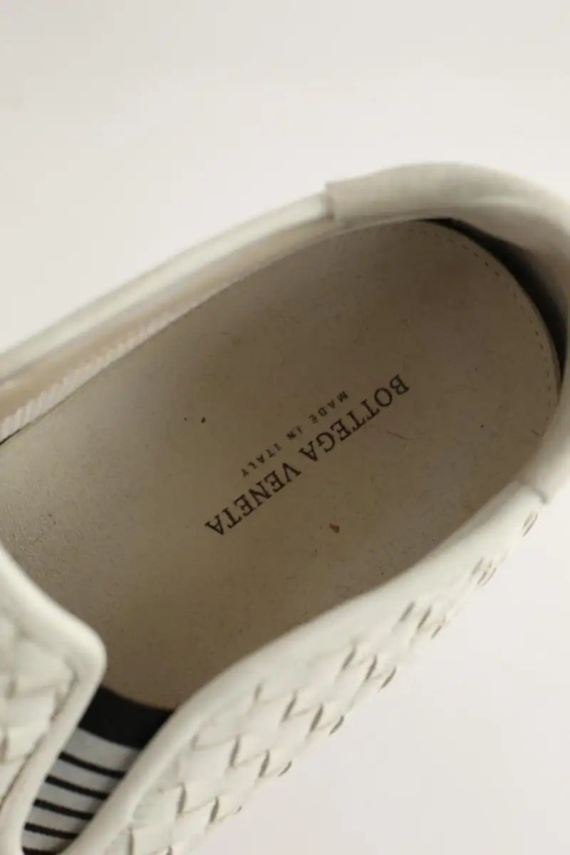 Baskets Bottega Veneta Blanc en Cuir