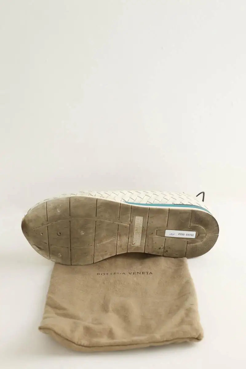 Baskets Bottega Veneta Blanc en Cuir