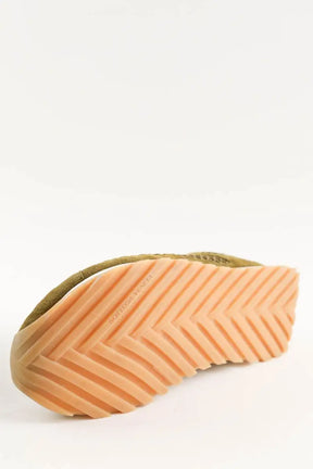 Baskets Bottega Veneta Sneaker Orbit Kaki en Daim