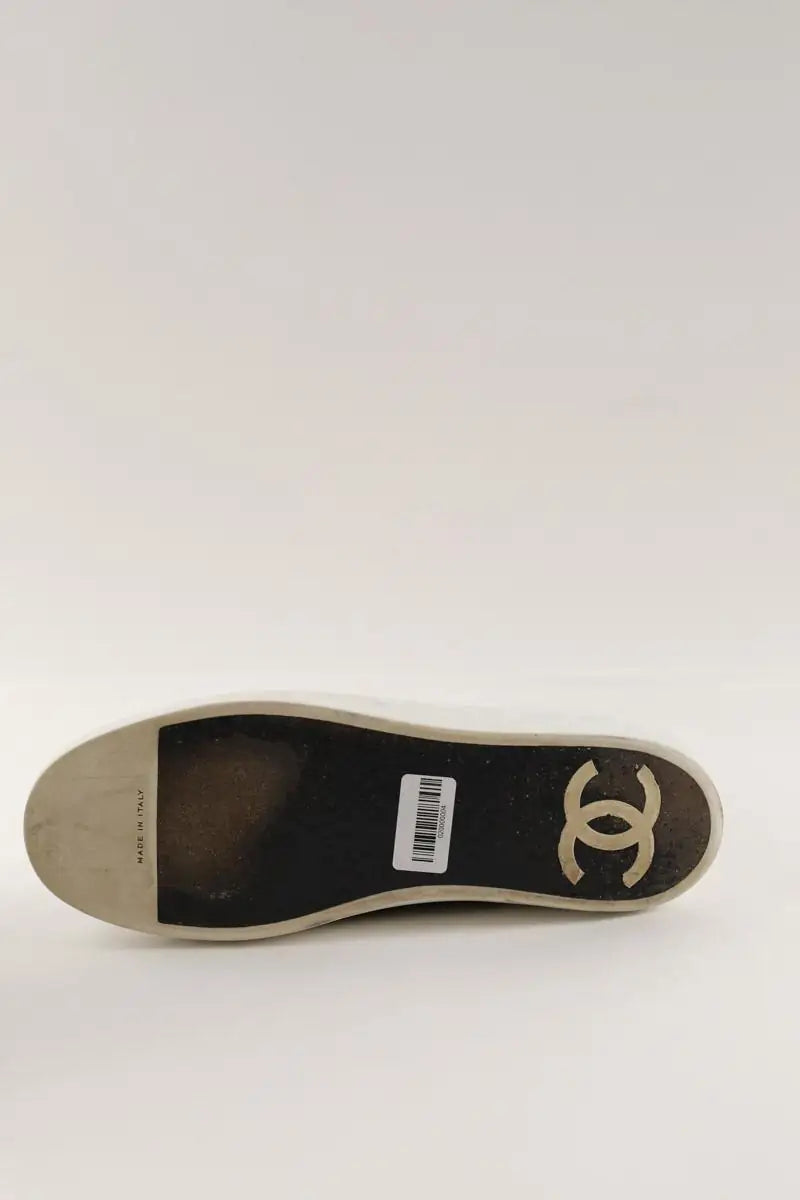 Baskets Chanel Blanc en Cuir