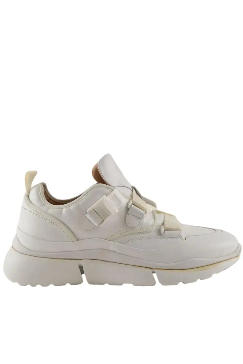 Baskets Chloé Blanc en Cuir, taille 42 - Seconde Main