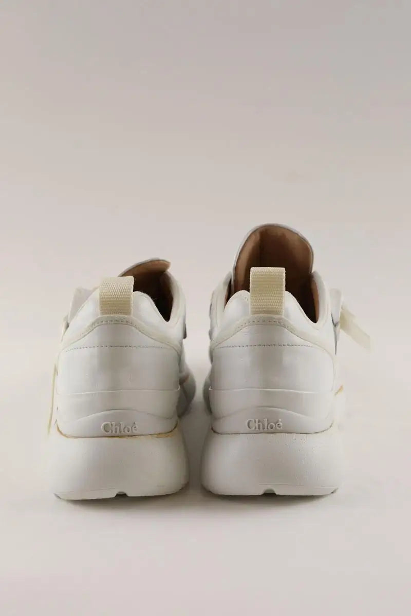 Baskets Chloé Blanc en Cuir