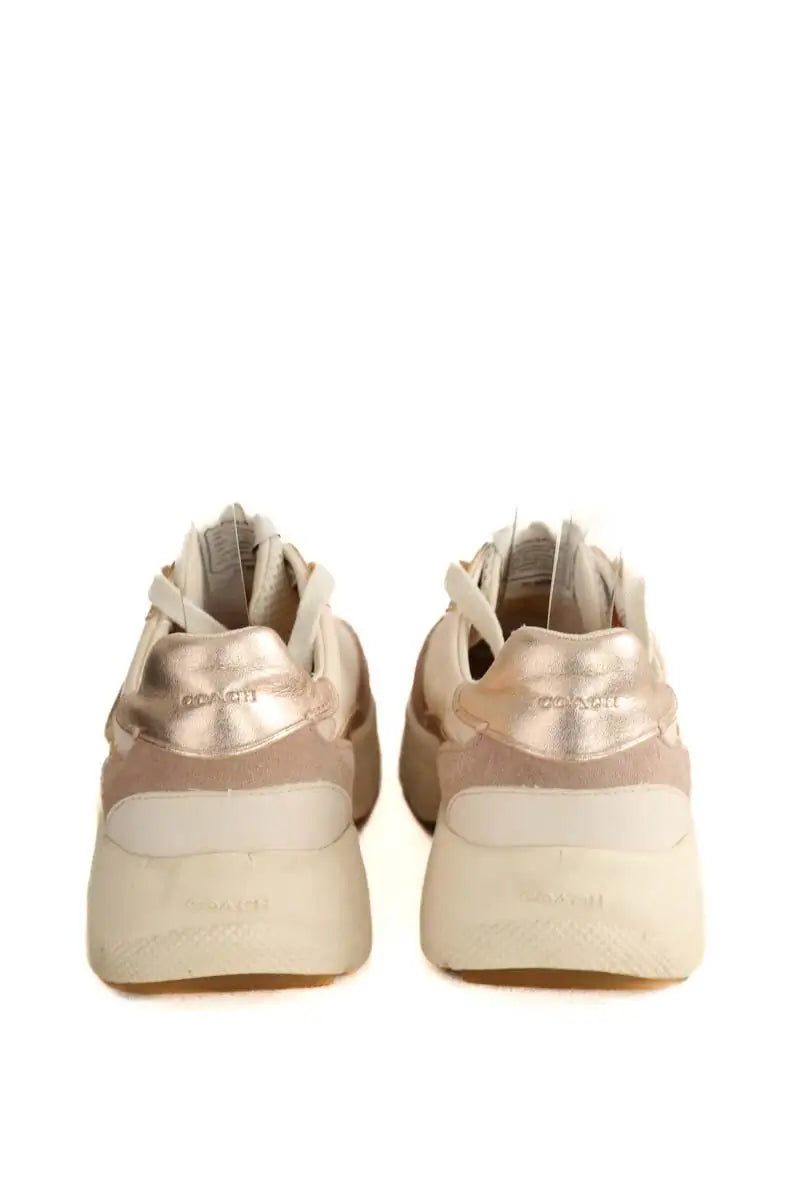 Baskets Coach C152 LTR TECH RUNNER Rose en Cuir