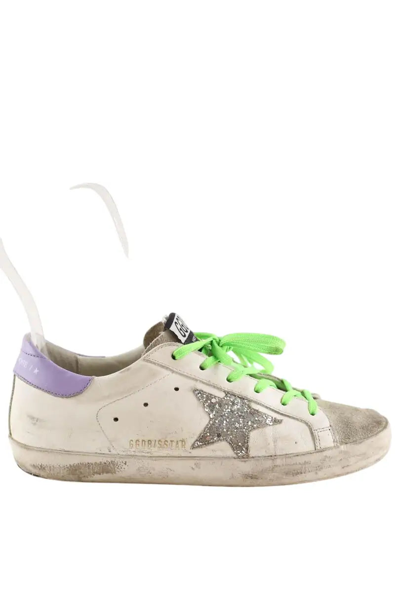 Baskets Golden Goose Blanc en Cuir, taille 36 - Seconde Main