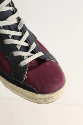 Baskets Golden Goose Bordeaux en Tissu